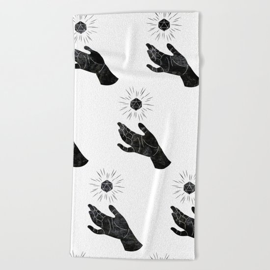 Magical icosahedron Beach Towel