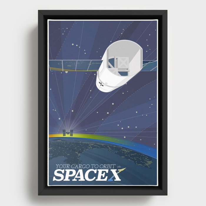 Your Cargo to Orbit, with SpaceX Framed Canvas