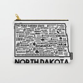 North Dakota Map  Carry-All Pouch