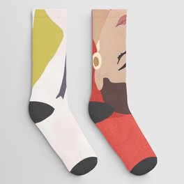 Summer Girl Illustration 9 Socks