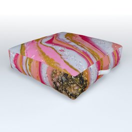 Pink Geode Outdoor Floor Cushion