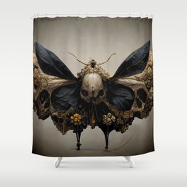 Ornate Death Head Moth Shower Curtain