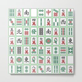 Singapore Game - Mahjong (麻将) Metal Print | Mahjong, Game, Singapore, Memory, Graphicdesign, Dementia 