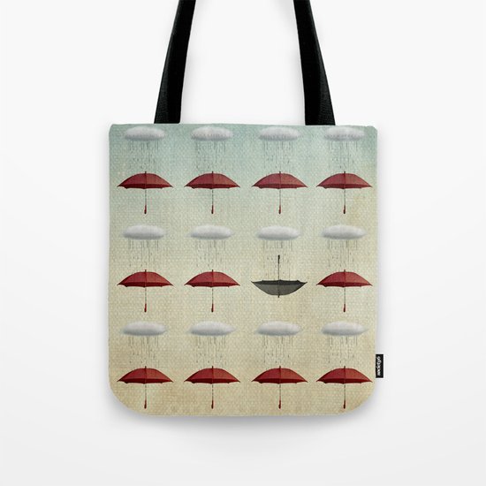 embracing the rain pattern Tote Bag