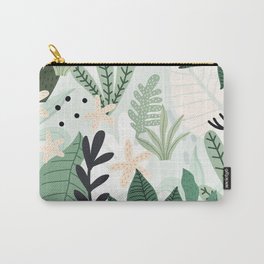 Into the jungle II Carry-All Pouch | Summer, Peach, Graphicdesign, Leaf, Modern, Plant, Curated, Palmleaf, Tropical, Jungle 