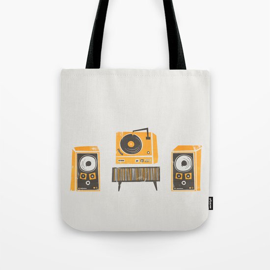 Vinyl Deck And Speakers Tote Bag