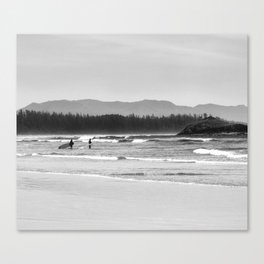 Tofino Grey Surf Canvas Print