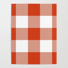 Red White Gingham - By The Seashore Poster