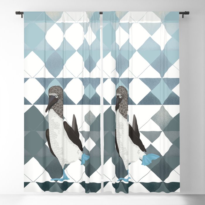 Blue-footed Booby Bird Blackout Curtain