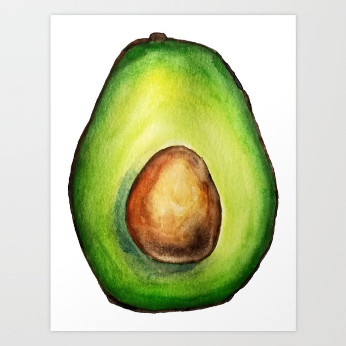 avocado art print by katevvh society6