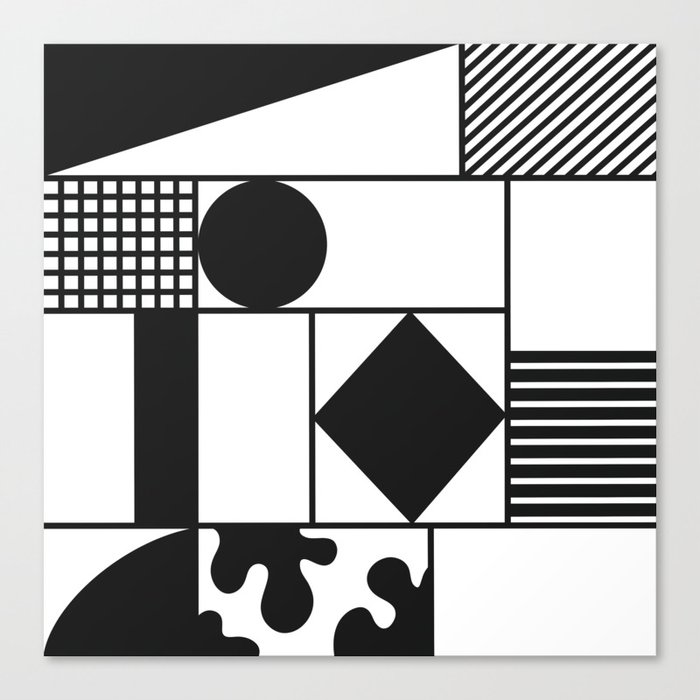 Geometric balance modern shapes composition 1 Canvas Print
