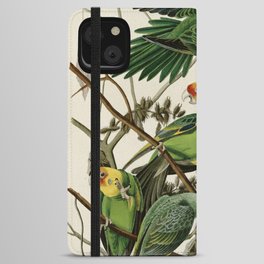 Carolina Parrot - John James Audubon's Birds of America Print iPhone Wallet Case