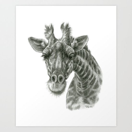 The giraffe G2012-049 Art Print