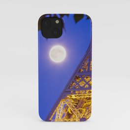 Eiffel Tower Moon iPhone Case