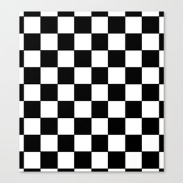 White and Black Checker Pattern  Canvas Print
