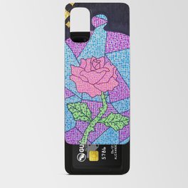 mosaic rose under glass dome Android Card Case