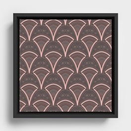 Pink Monochrome Shell Pattern Flowers 3.0 Framed Canvas
