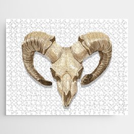 Goat Skull Illustrated art Jigsaw Puzzle