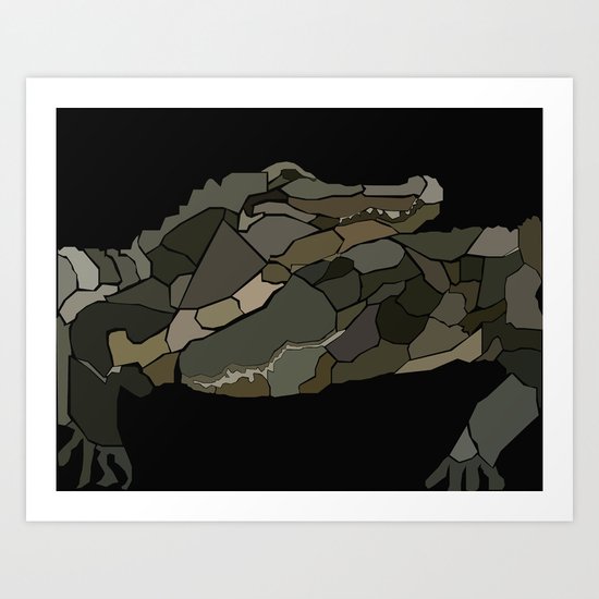 Mellifluous Crocodiles Art Print