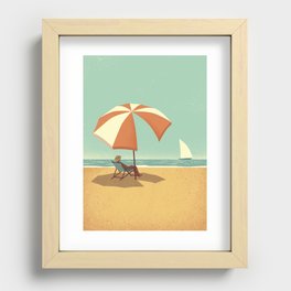 On the Beach Recessed Framed Print