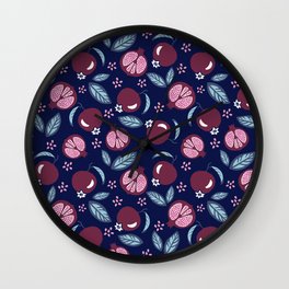 Rodia Wall Clock | Fruit, Drawing, Navyblue, Fallinspiration, Winered, Majesticcolors, Digital, Falldecor, Pattern, Greekfood 