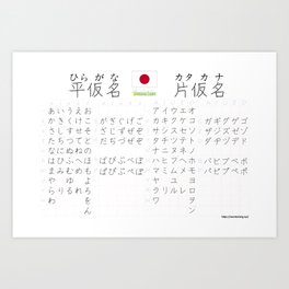 Katakana Art Prints Society6