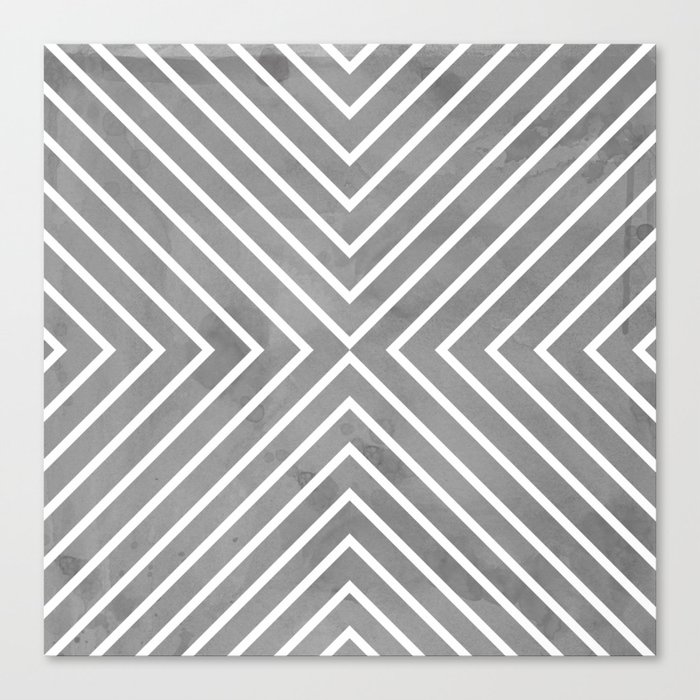 Stripes in Grey Canvas Print