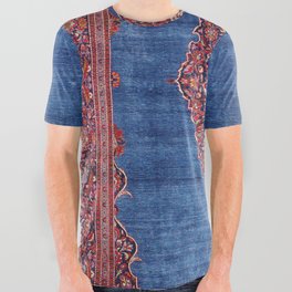 Silk Kashan Central Persian Rug Print All Over Graphic Tee