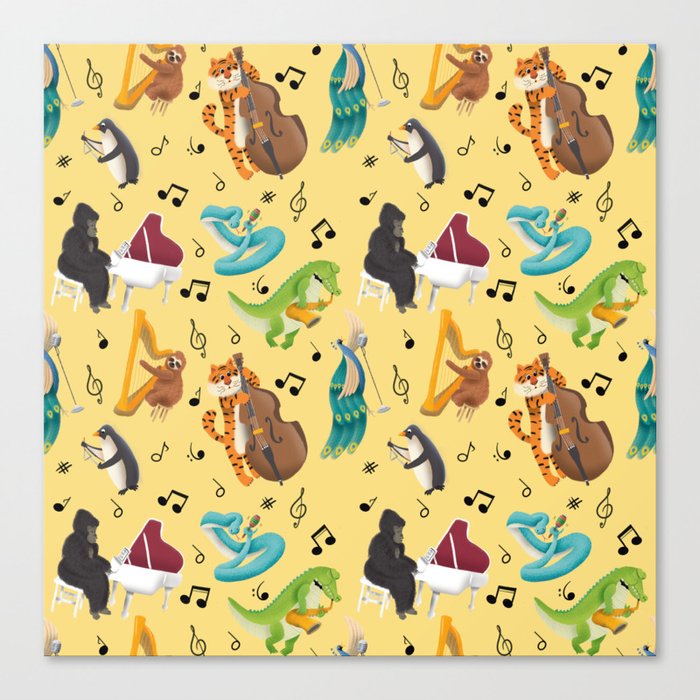 Animal Jazz Band Canvas Print