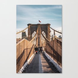 Brooklyn Bridge Golden Hour | Travel Photography in New York City Canvas Print