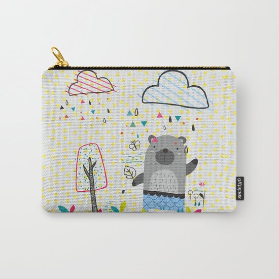 THE BEAR IN THE RAIN Carry-All Pouch