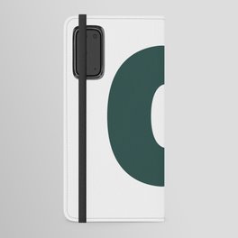 Q (Dark Green & White Letter) Android Wallet Case
