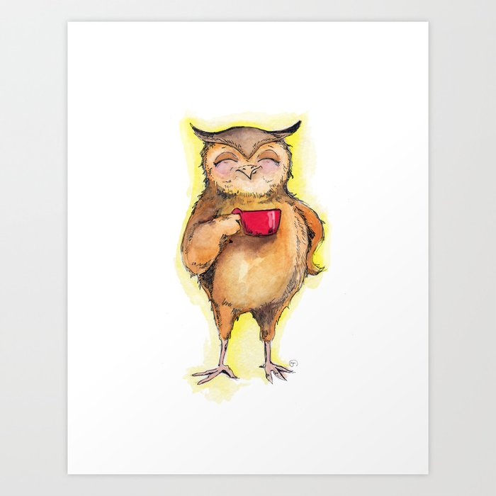 Chipper Owl Art Print