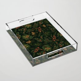 Christmas Spruce Dark Green Acrylic Tray