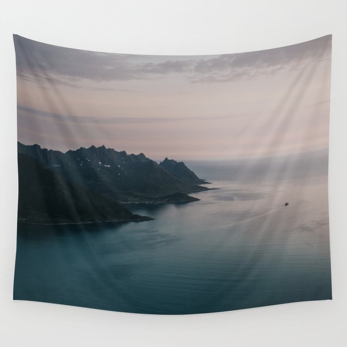 Fjord - Landscape and Nature Photography Wall Tapestry