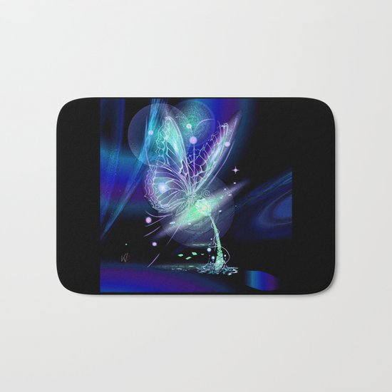 Galactic Butterfly Bath Mat
