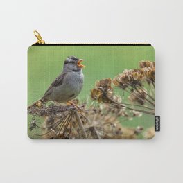 Singing Sparrow Carry-All Pouch | Birdsinging, Animal, Wild, Fall, Chirping, Photo, Seasons, Wildlife, Pointreyes, Bird 