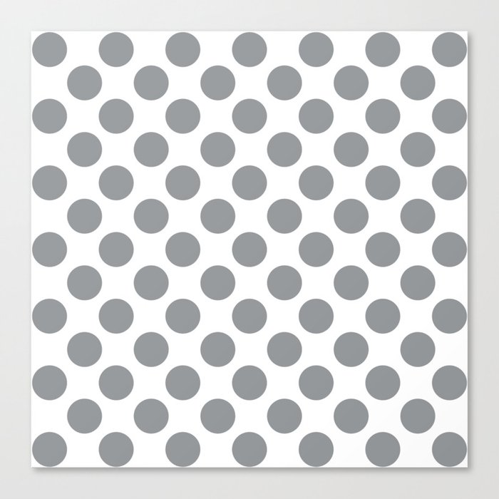 Steely Gray - polka 4 Canvas Print