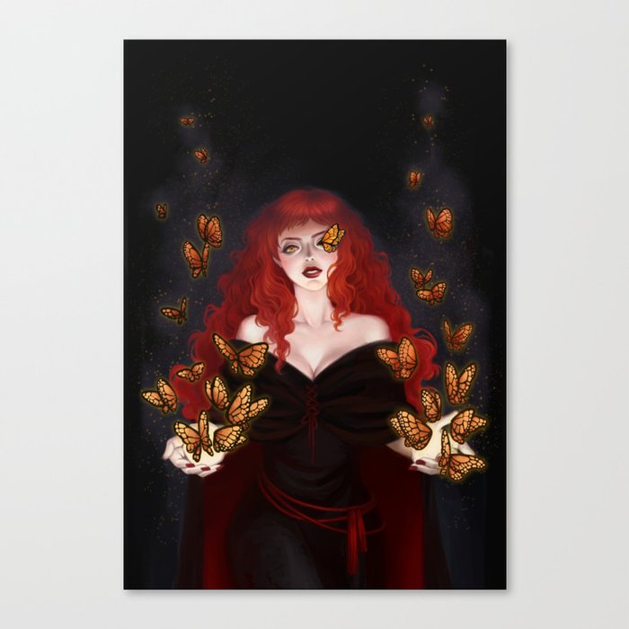 Isabella the red witch Canvas Print