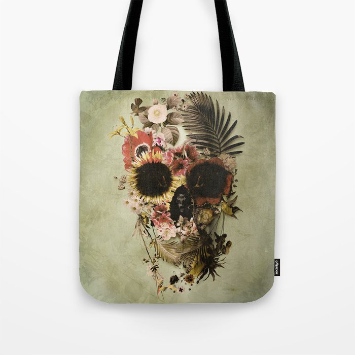 Garden Skull Light Tote Bag by Ali GULEC | Society6