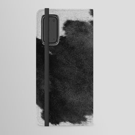 Rusty Farmhouse Cowhide Print in Black and White Android Wallet Case