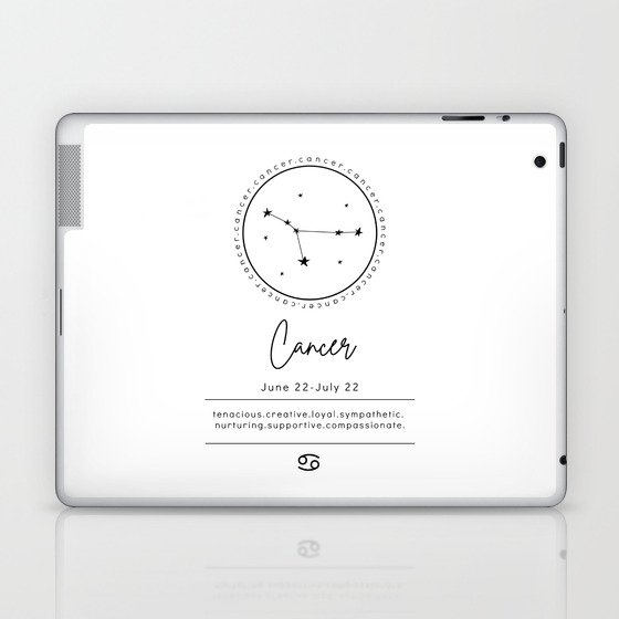 Cancer | B&W Zodiac Laptop & iPad Skin