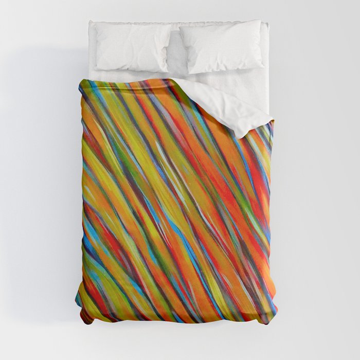 Abstract Acrylic ; August Duvet Cover