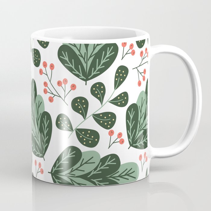 Wild grass pattern in doodle style Coffee Mug