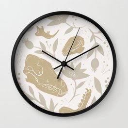 Forest Floor - Gold Wall Clock