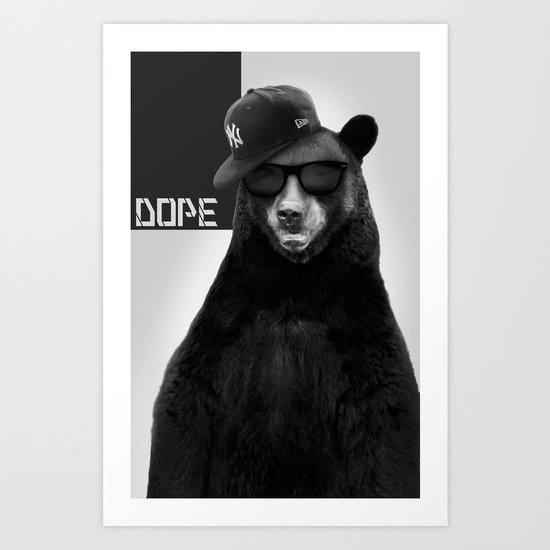 Dope Bear Art Print