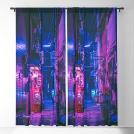 The Neon Alleyway Ghost Blackout Curtain