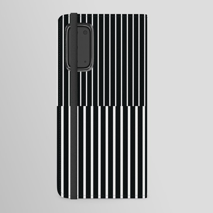 Stripes Pattern and Lines 4 in Monochrome Android Wallet Case