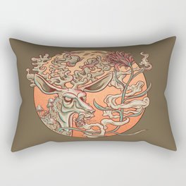 Deer Smoke & Indian Paintbrush Rectangular Pillow