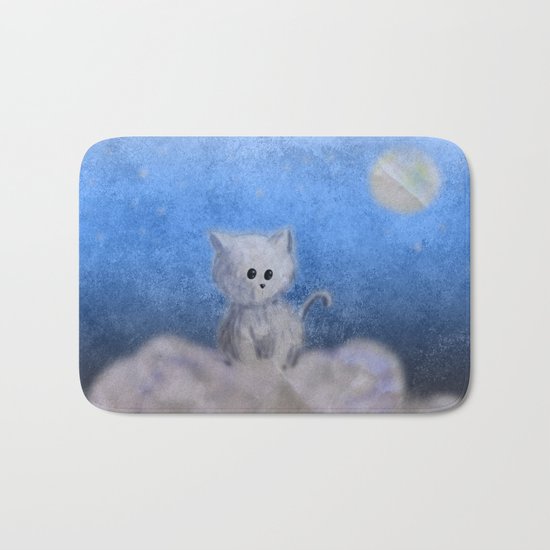 kitten in the sky Bath Mat